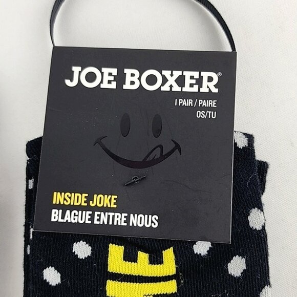 ⭐️3/ $30⭐️ JOE BOXER 2 Pairs Men's Novelty Socks Yelow "You Had Me At Pizza" O/S - Picture 4 of 5